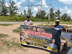 Polsek Basarang Sosialisi Larangan Ilegal Mining Di Wilayah Hukumnya