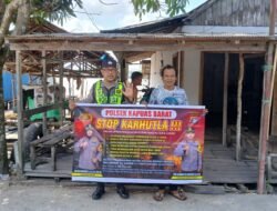 Cegah Kebakaran Hutan, Polsek Kapuas Barat Gencarkan Imbauan Karhutla di Desa Saka Mangkahai