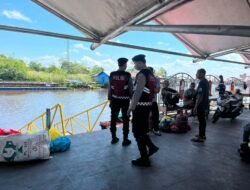 Awasi Aktivitas Dermaga dan Transportasi Air, Sat Samapta Polres Sukamara Hadir di Pelabuhan Speed Boat