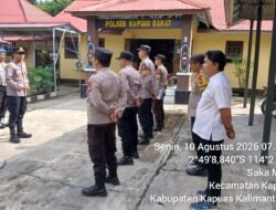 Pimpin Apel Pagi, Kapolsek Kapuas Barat Ipda Siswono Tri S. Tegaskan Kedisiplinan dan Kesiapan Personil