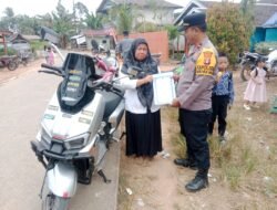 CEGAH KARHUTLA, POLSEK SERUYAN HULU SOSIALISASIKAN MAKLUMAT KAPOLDA KALTENG KEPADA WARGA