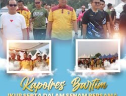 *Semarak HUT Barito Timur, Kapolres Ikuti Senam dan Jalan Sehat Bersama 600 Peserta*