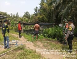 *Bersama Tim Terpadu Penanggulangan Karhutla, Polsek Benua Lima Sosialisasikan Bahaya Karhutla kepada Warga*