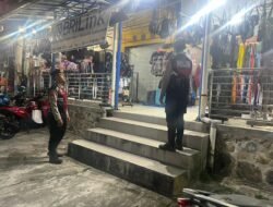 Sat Samapta Sisir Pasar Inpres Malam Hari, Cegah Pencurian dan Gangguan Kamtibmas