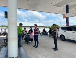 Sat Samapta Polres Sukamara Pantau SPBU, Jaga Pelayanan BBM Tetap Aman dan Tertib