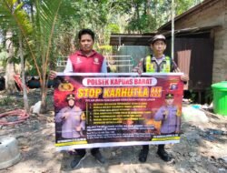 Cegah Karhutla, Polsek Kapuas Barat Ajak Warga Mandomai Buka Lahan Tanpa Bakar