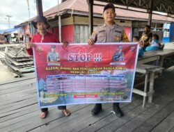 Cegah Karhutla, Personel Polsek Dusun Selatan Sosialisasikan Larangan Karhutla