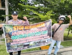 Antisipasi Karhutla, Personel Polsek Karau Kuala Gencarkan Berikan Imbauan Dengan Warga