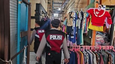 Cegah Gangguan di Pusat Perdagangan, Sat Samapta Polres Sukamara Patroli Pasar Inpres