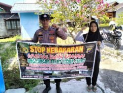 Antisipasi Karhutla, Personel Polsek Dusel  Gencar Sampaikan Terkait Larangan Karhutla Dengan Warga