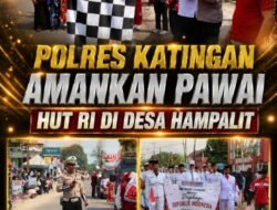 Polres Katingan Amankan Pawai HUT RI di Desa Hampalit