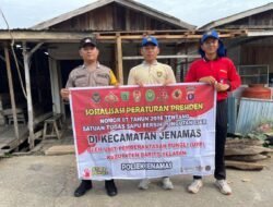Cegah Pungli, Personel Polsek Jenamas Gencar Beri Imbauan Dengan Masyarakat
