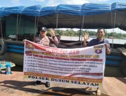 Cegah Penambangan Ilegal, Polsek Dusun Selatan Gencar melakukan Sosialisasi Dengan Warga