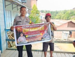 Polsek Katingan Hulu sosialisasi Stop Karhutla.