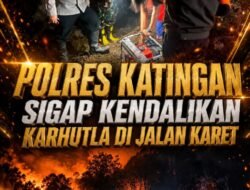 Polres Katingan Sigap Kendalikan Karhutla di Jalan Karet