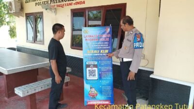 *Polsek Patangkep Tutui Sosialisasikan Barcode Yanduan Dumas Propam Polri, Permudah Masyarakat Sampaikan Pengaduan*