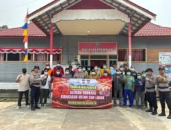 Cegah Karhutla, Satgas Edukasi Lemdiklat Polri Bersama Polres Murung Raya Turun Langsung Ke Lapangan Sosialisasi Bahaya Karhutla