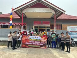 Cegah Karhutla, Satgas Edukasi Lemdiklat Polri Bersama Polres Murung Raya Turun Langsung Ke Lapangan Sosialisasi Bahaya Karhutla