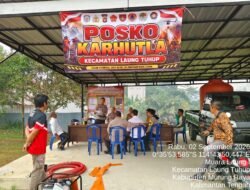 Kunjungi Posko Karhutla Laung Tuhup, Satgas Lemdiklat Polri Edukasi Warga Stop Bakar Lahan Jaga Murung Raya Dari Asap
