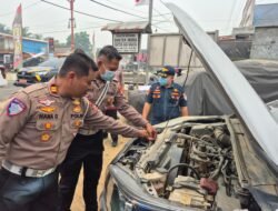 Survey dan Rampchek Sarana Prasarana Jalan Kabupaten-Provinsi dari SubditKamsel Ditlantas Polda Kalteng di Kab. Murung Raya