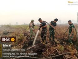 Dandim 1208/Sambas Apresiasi Kerja Keras Anggota Koramil, Polsek, MPA dan Masyarakat Tangani Karhutla di Lapangan