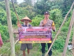 Bhabinkamtibmas Polsek Murung Sosialisasi Larangan dan Sanksi Bagi Pelaku Kebakaran Hutan dan Lahan Di Desa Danau Usung
