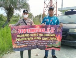 Bhabinkamtibmas Sosialisasi Larangan Karhutla Ke Warga Laung Tuhup