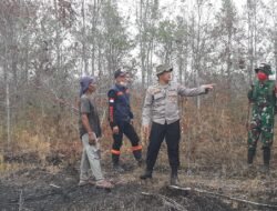 Polres Murung Raya Bersama Sathas Karhutla Patroli di Lokasi Karhutla