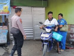 Piket Polsek kapuas tengah lakukan giat patroli Harkamtibmas di sekitar desa Pujon.