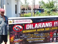Stop Karhutla Polsek Kapuas Hilir Tingkatkan Sosialisasi Kepada Masyarakat Tentang Larangan Membuka Lahan Dan Kebun Dengan Cara Di Bakar