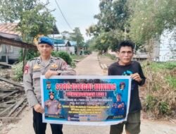 Satpolairud Polres Kapuas Laksanakan Patroli Perairan, Beri Imbauan Stop Penambangan Liar Di DAS Kapuas