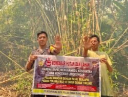 Bhabinkamtibmas Polsek TSS Sosialisasi Larangan Karhutla Ke Warga Desa Olung Hanangan