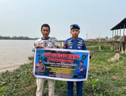 Satpolairud Polres Kapuas Laksanakan Patroli Perairan, Beri Imbauan Stop Penambangan Liar Di DAS Kapuas