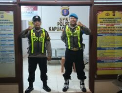 ‎Personel Piket Laks Giat Jaga Mako Polsek Kapuas Tengah. 