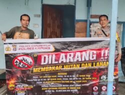 Kemarau Panjang Rawan Karhutla Polsek Kapuas Hilir Gencar Berikan Himbauan Kepada Warga Untuk Tidak Membuka Lahan Dan Kebun Dengan Cara Di Bakar