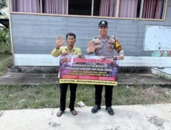 Cegah Karhutla, Bhabinkamtibmas Polsek Murung Sosialisasi Stop Membakar Lahan Di Muara Sumpoi
