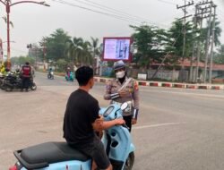 Gatur Pagi, Satlantas Polres Murung Raya Beri Teguran Kepada Pelanggar Lalu Lintas