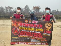 Stop Polusi Asap, Sat Samapta Polres Murung Raya Gencarkan Sosialisasi Karhutla Ke Lapisan Masyarakat