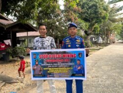Satpolairud Polres Kapuas Laksanakan Patroli Perairan, Beri Imbauan Stop Penambangan Liar Di DAS Kapuas