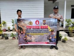 SOSIALISASI LARANGAN ILLEGAL MINING, BERTUJUAN CIPTAKAN MASYARAKAT SADAR AKAN LINGKUNGAN OLEH POLSEK KAPUAS TIMUR