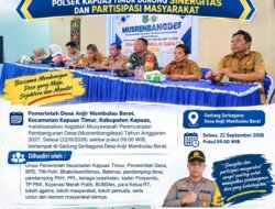 Musrenbang Desa Anjir Mambulau Barat Tahun Anggaran 2027, Polsek Kapuas Timur Dorong Sinergitas dan Partisipasi Masyarakat‎