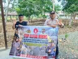 SOSIALISASI LARANGAN ILLEGAL MINING, BERTUJUAN CIPTAKAN MASYARAKAT SADAR AKAN LINGKUNGAN OLEH POLSEK KAPUAS TIMUR
