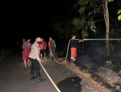 Polsek Rungan Bersama Tim Gabungan Tangani Titik Api di Desa Linau