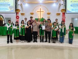 Satbinmas Polres Gunung Mas Sosialisasikan Larangan Karhutla di Gereja