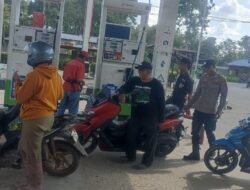 Polsek Basarang Sambang di Lokasi Objek Vital SPBU Di Kec. Basarang