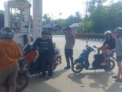 Polsek Basarang Sambang di Lokasi Objek Vital SPBU Di Kec. Basarang