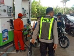 Polsek Basarang Sambang di Lokasi Objek Vital SPBU Di Kec. Basarang