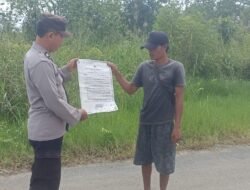 Personel Polsek Basarang Himbau Maklumat Polda Kalteng Dengan Warga Di Wilayah Hukumnya