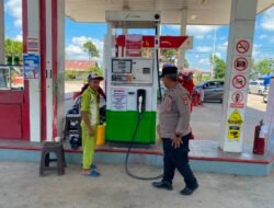 Polsek Basarang Sambang di Lokasi Objek Vital SPBU Di Kec. Basarang