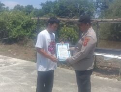 Personel Polsek Basarang Himbau Maklumat Polda Kalteng Dengan Warga Di Wilayah Hukumnya